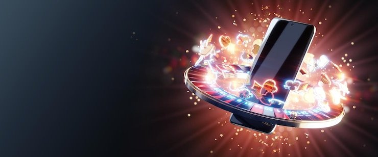 Mobile phone displaying kaskustot Lightning Baccarat table with dealer and betting interface